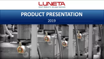 PRODUCT PRESENTATION  2019  OUTLINE  SIGHT GLASS  POD (CMP)  HUB  COLUMN  BOWL  THE