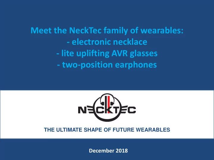 meet the necktec family of wearables electronic necklace