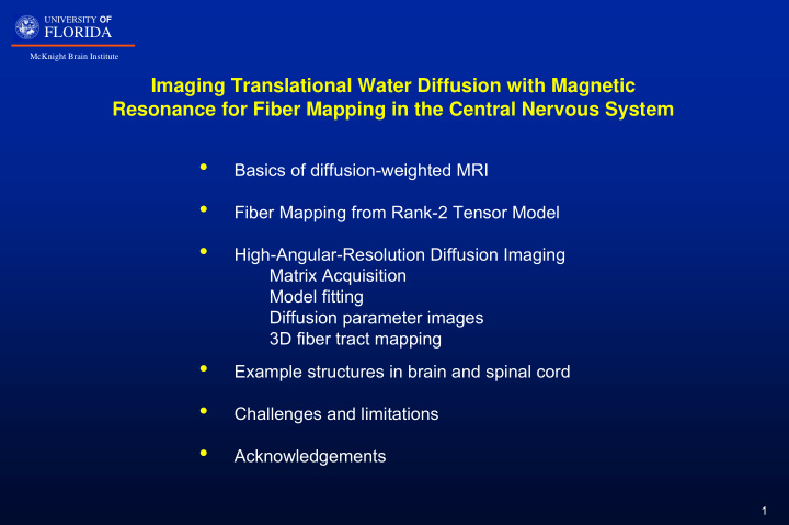 basics of diffusion weighted mri fiber mapping from rank