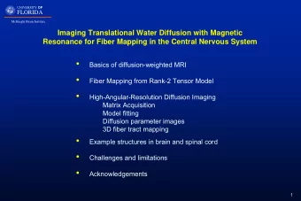 Basics of diffusion-weighted MRI    Fiber Mapping from Rank-2 Tensor Model