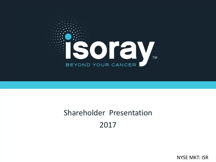 shareholder presentation