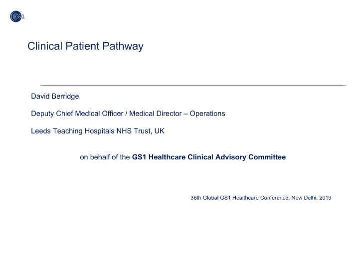 clinical patient pathway