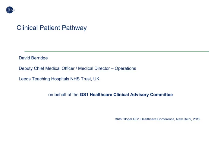 clinical patient pathway