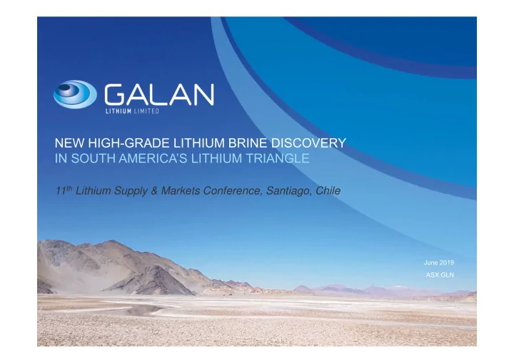 new high grade lithium brine discovery in south america s