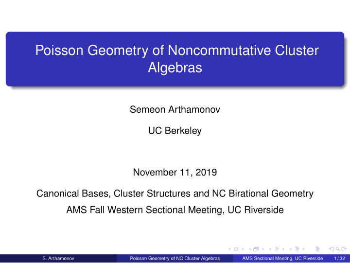 poisson geometry of noncommutative cluster algebras