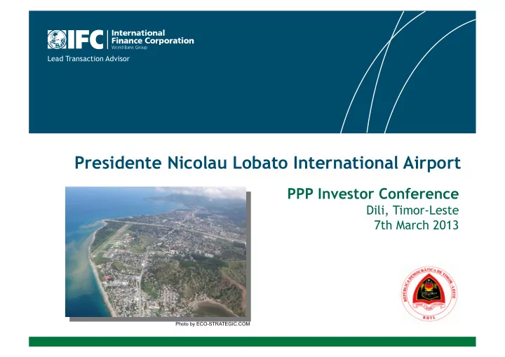 presidente nicolau lobato international airport ppp