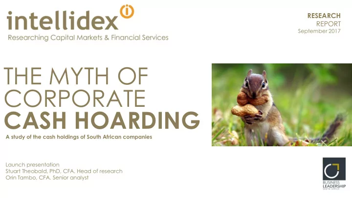 the myth of corporate cash hoarding