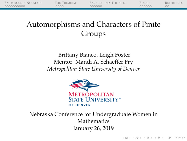 automorphisms and characters of finite groups