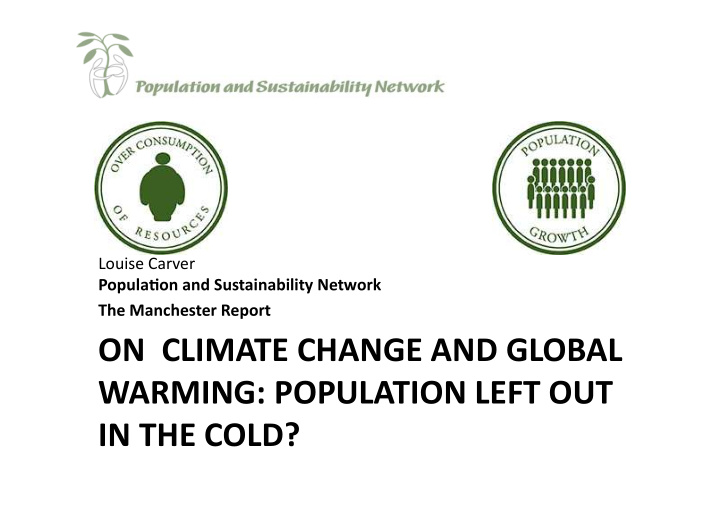 on climate change and global warming population left out