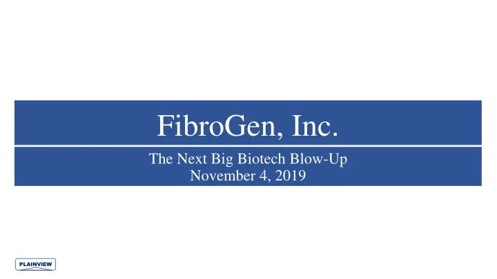 fibrogen inc