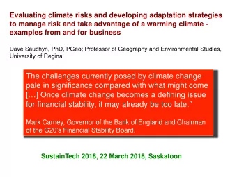 pale in significance compared with what might come  [] Once climate change becomes a defining