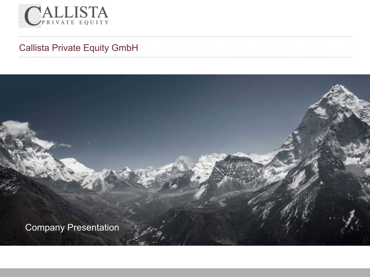 callista private equity gmbh