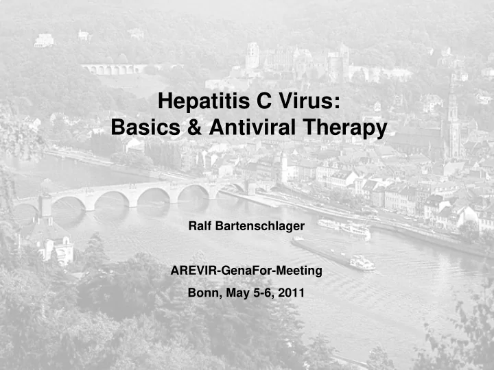 hepatitis c virus basics amp antiviral therapy