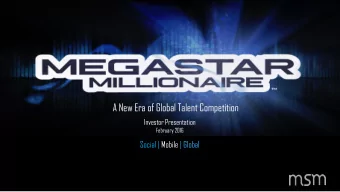 A New Era of Global Talent Competition  Investor Presentation  February 2016  Social | Mobile |