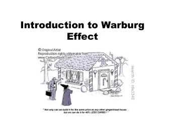 Introduction to Warburg  Effect