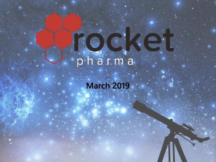 march 2019 important information