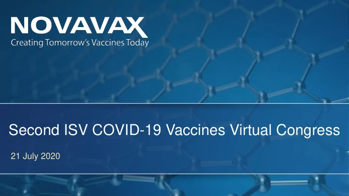 second isv covid 19 vaccines virtual congress