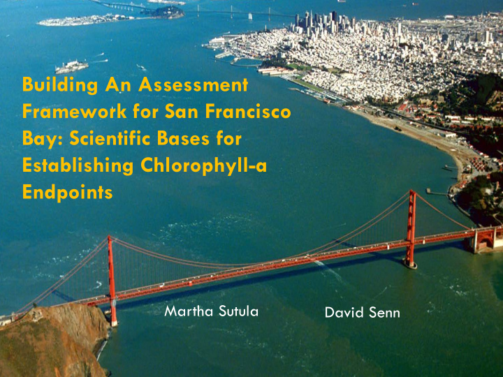 building an assessment framework for san francisco bay
