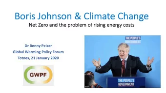 Bo  Bori  ris  s Johnso  hnson  n &amp;  &amp; Cl  Clima  mate Cha  Chang  nge  Ne  Net Zero  o and