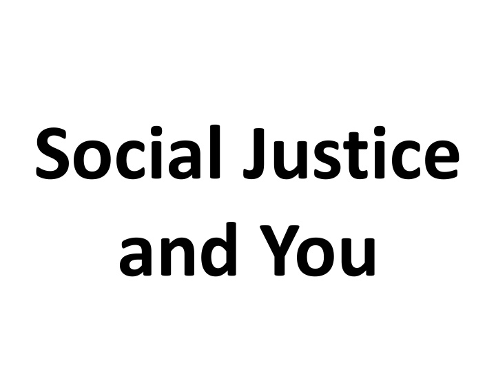 social justice and you agenda