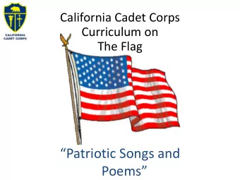 Patriotic Songs and  Poems  Agenda  C1. Patriotic Music  C2 Patriotic Poems  PATRIOTIC