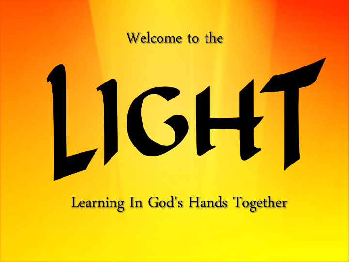 learning in god s hands together topic outline