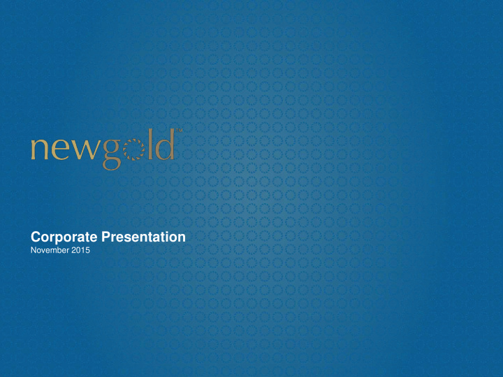 corporate presentation