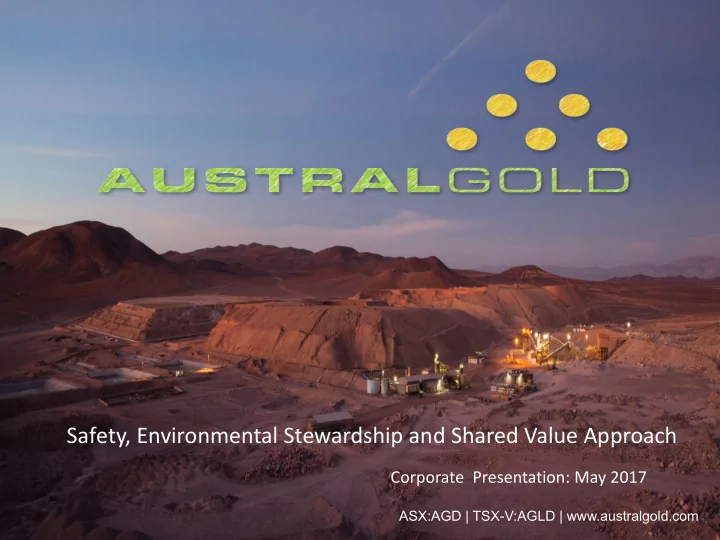 safety environmental stewardship and shared value approach