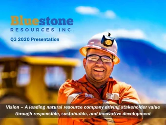 through responsible, sustainable, and innovative development  Forward Looking Statements &amp; Risk