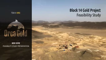 Bl  Bloc  ock  k 14  14 Go  Gold  ld Pr  Proj  ojec  ect  t  Feasibility Study  Fo  Forw  rwar