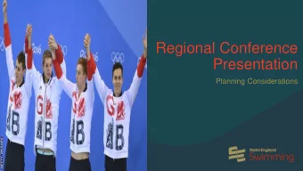 Regional Conference  Presentation  Planning Considerations  Planning Considerations Planning for