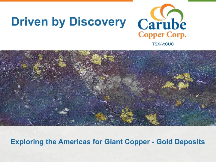 driven by discovery