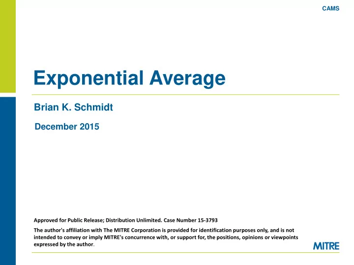 exponential average