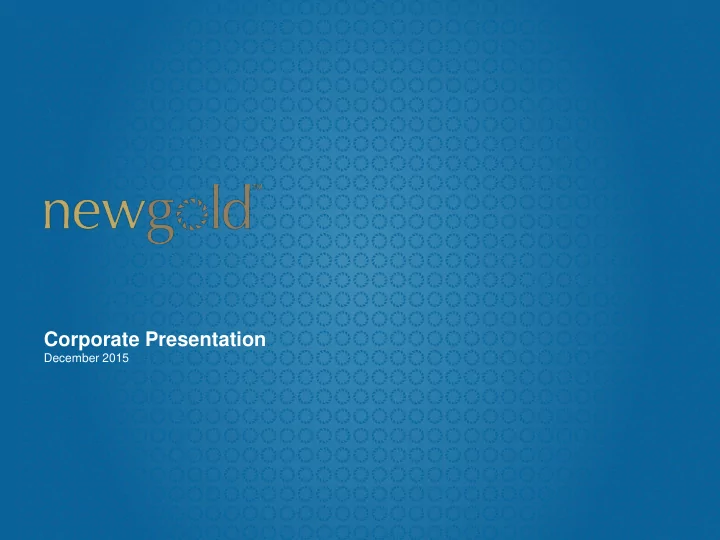 corporate presentation