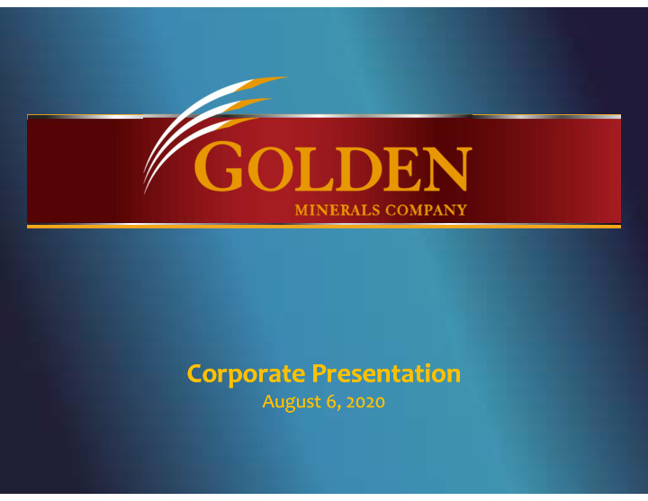 corporate presentation corporate presentation