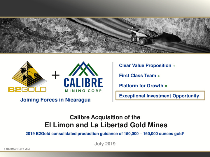 el limon and la libertad gold mines