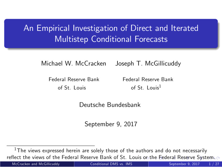 an empirical investigation of direct and iterated