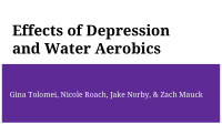 effects of depression and water aerobics