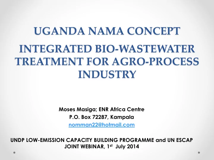 uganda nama concept