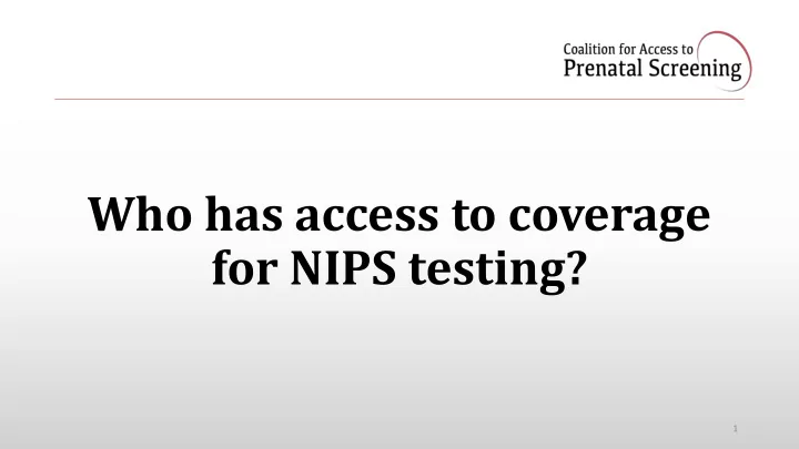 for nips testing