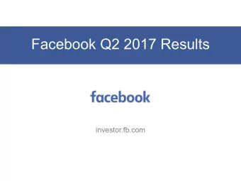 Facebook Q2 2017 Results  investor.fb.com  Daily Active Users (DAUs)  In Millions  Rest of World