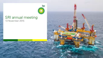 SRI annual meeting  13 November 2015  Cautionary statement Forward-looking statements - cautionary