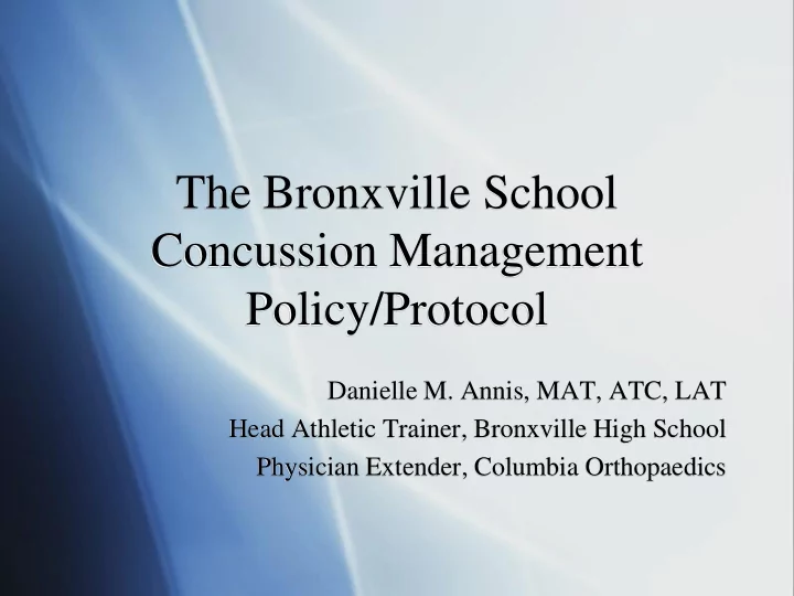 concussion management