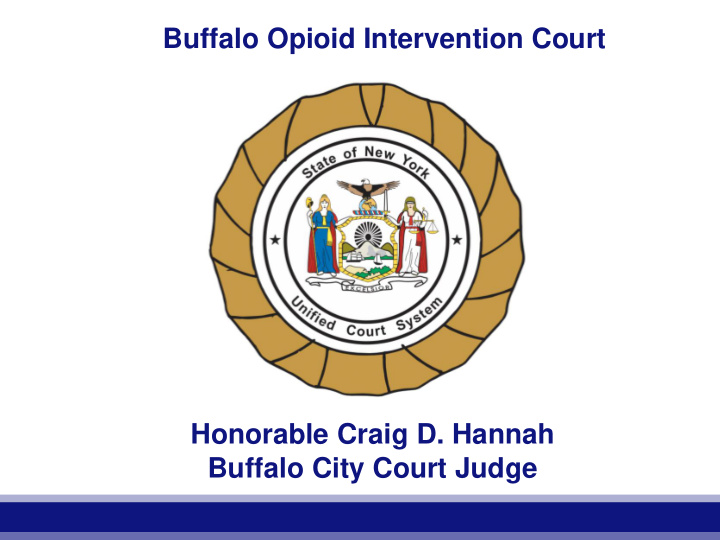 buffalo opioid intervention court honorable craig d hannah