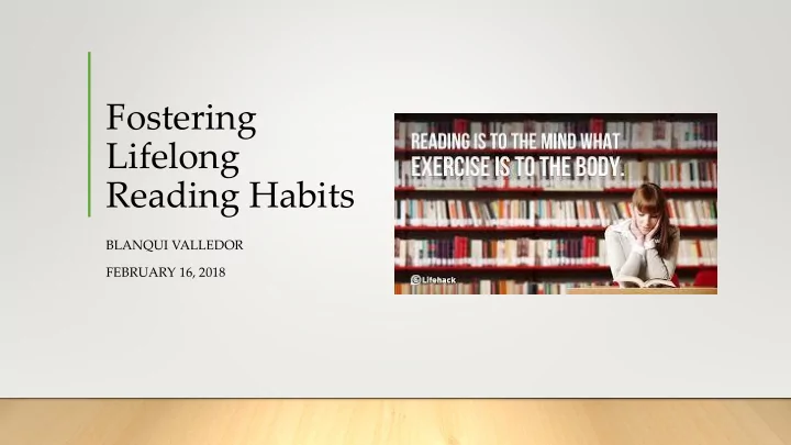 reading habits
