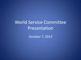 Presentation  October 7, 2013  Rotary Foundation Mission  To enable Rotarians  to advance world