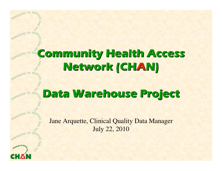 community health access community health access network