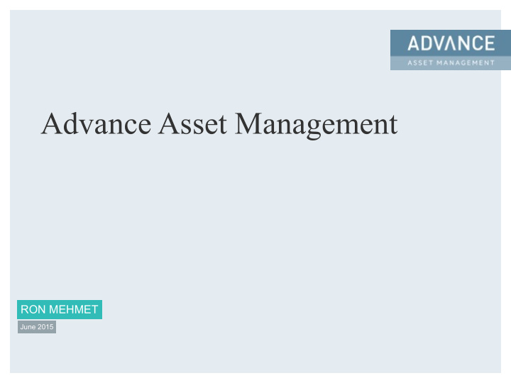 advance asset management