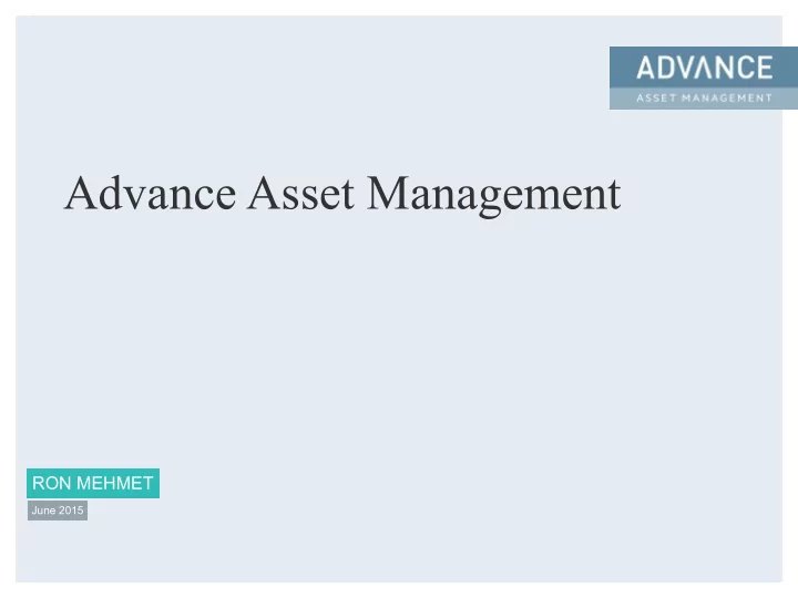 advance asset management