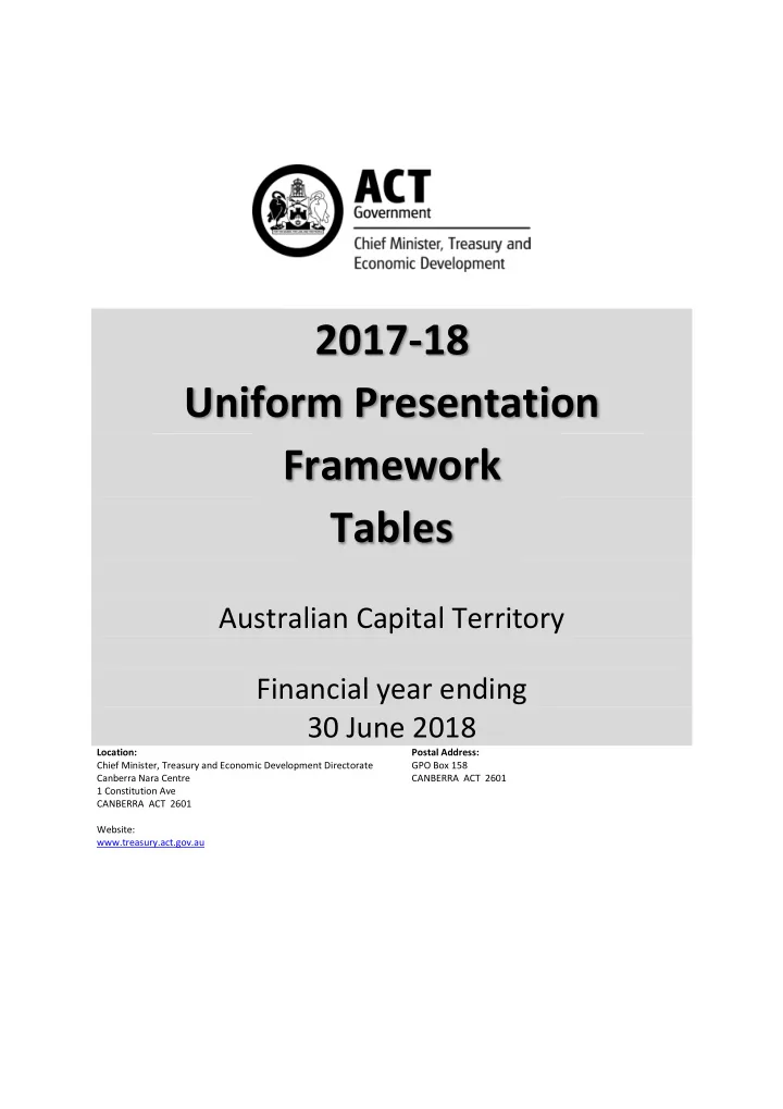 tables